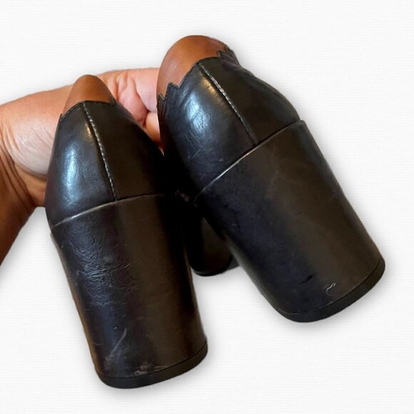 SYLVEN NEW YORK Kit Block Heel Pump In Black  Size 37.5 - Picture 7 of 9